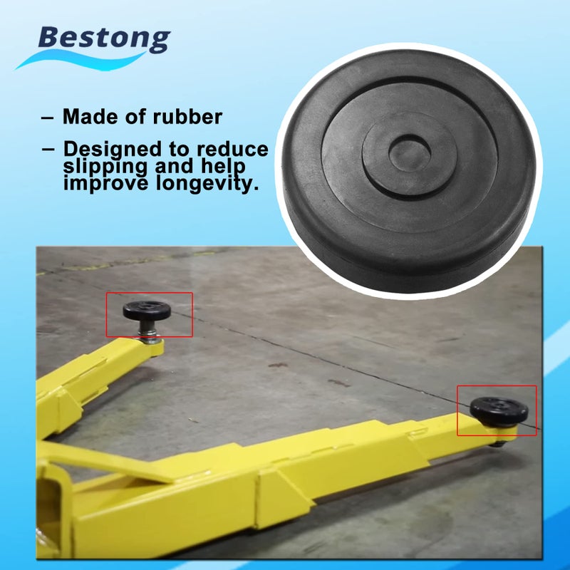 Bestong Round Rubber Arm Pads a Set of 4 HD Slip on # 5715017 Compatible with BENDPAK Lift DANMAR Lift - Image 4